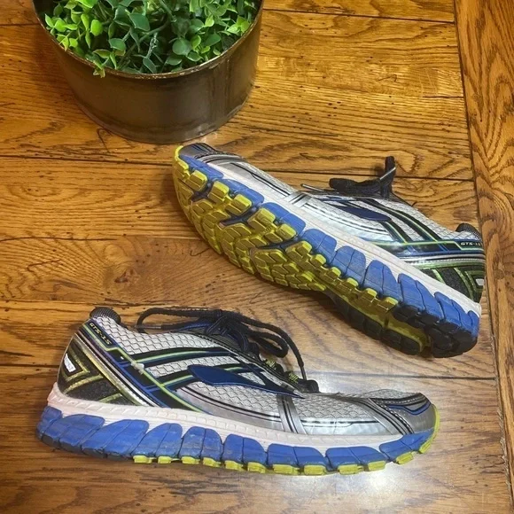 BROOKS Adrenaline GTS 15 Men's Running Shoes Blue Silver Green 110181D168 Sz 8.5 - Picture 3 of 6